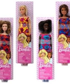 Барби кукла со цветен фустан S