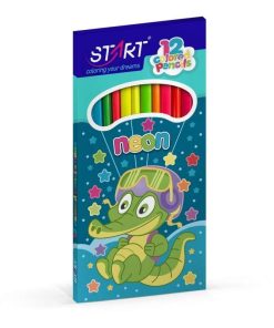 Start - 12 дрвени боици неон