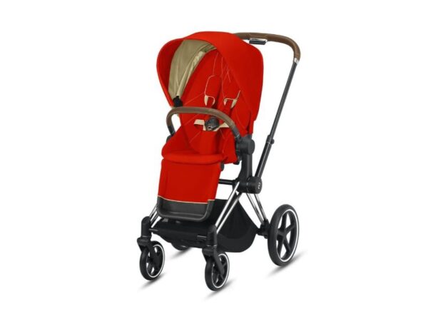 Priam Chrome Brown + Lux Seat Autumn Gold