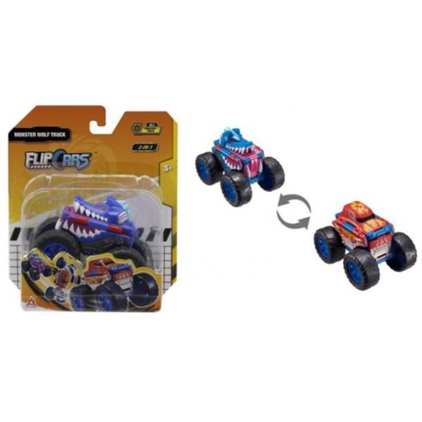 Flip cars 2 vo 1 Monster Wolf камиони