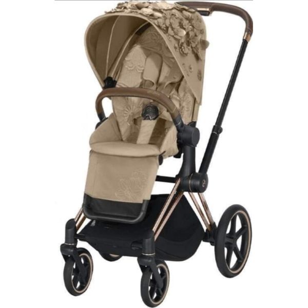 Cybex Priam Rose Gold + Lux Seat Simply Flowers Beige mid beige