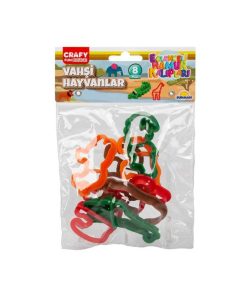 Crafy Dough Сет со модли диви животни 8 парчиња