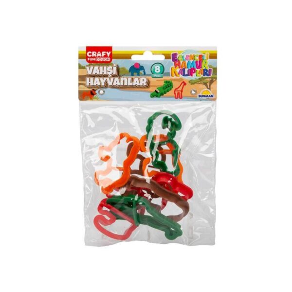 Crafy Dough Сет со модли диви животни 8 парчиња