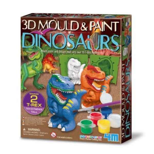Направи и обој 3D диносаурус