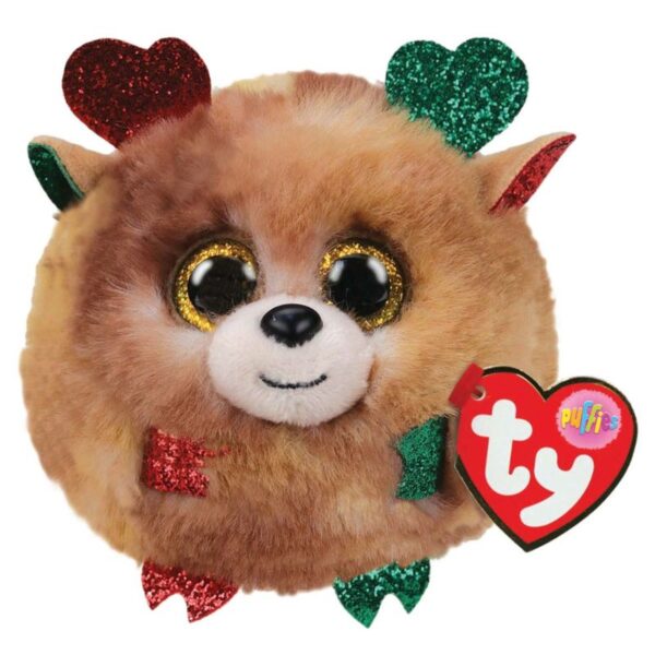 Ty Puffies Fudge - Reindeer Christmas