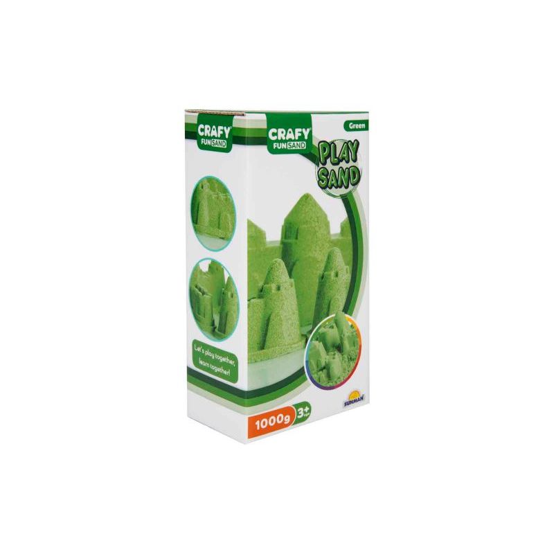 Кинетички песок зелена боја 1000 гр.