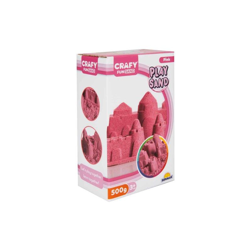 Кинетички песок розова боја 500 гр.