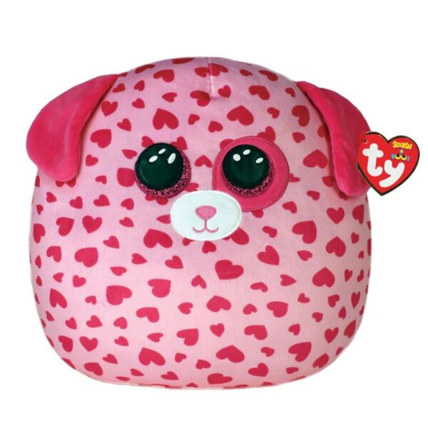 Ty Squish-a-Boos Tickle, 22 cm - Pink Dog