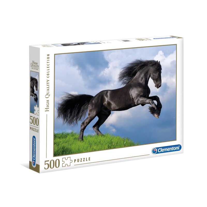 500 Puzzle Fresian Black Horse