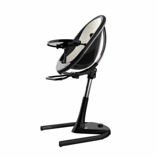 Mima Moon Black Chair & White Seat Pad
