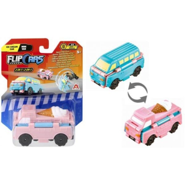 Flip cars 2 во 1 камион за сладолед и мини комбе