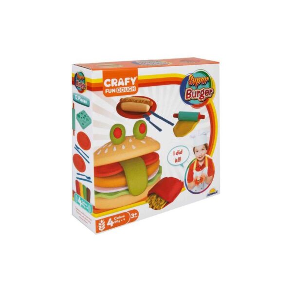 Super Burger сет со пластелин 4 бои и калапи