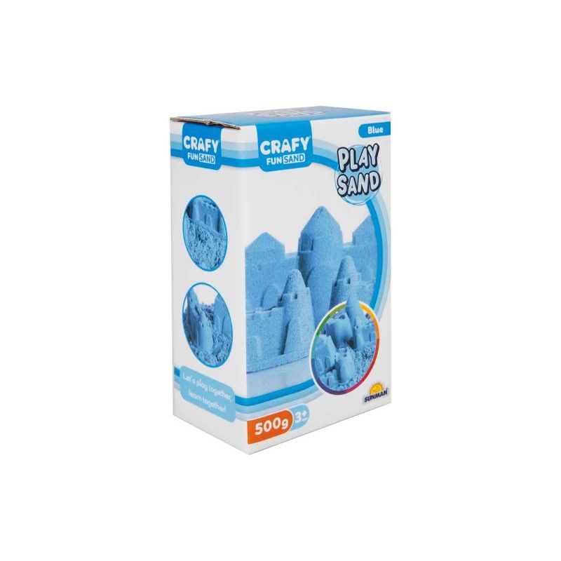 Кинетички песок сина боја 500 гр.