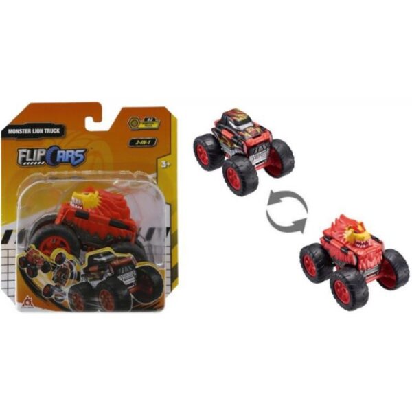 Flip cars 2 vo 1 Monster Lion камиони