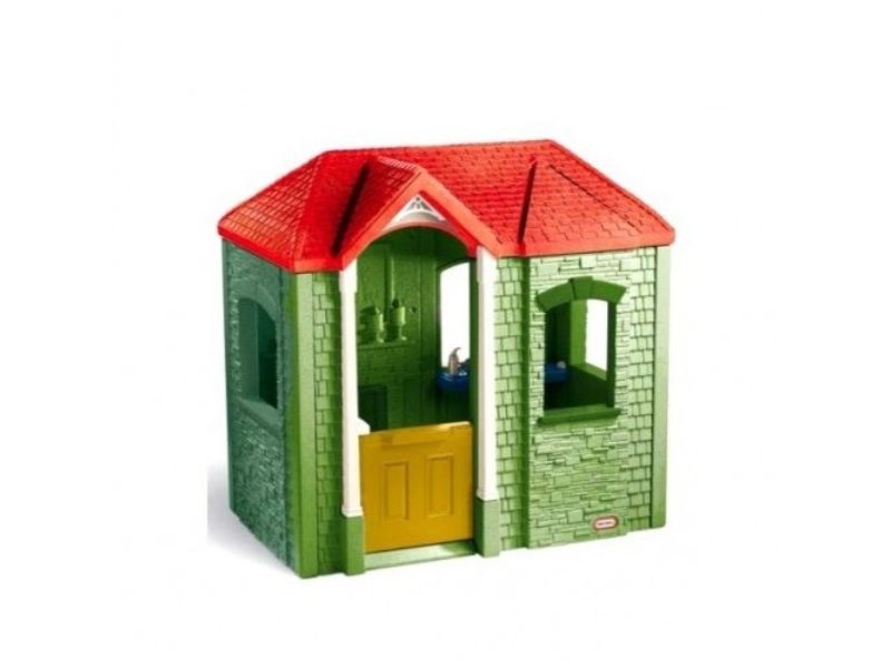 Куќа за во двор во зелена боја