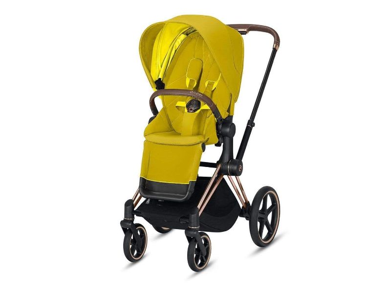 Cybex Epriam Chrome Brown + Lux Seat Mustard Yellow