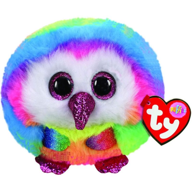 Ty Puffies Owen - Rainbow Owl