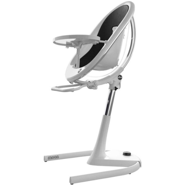 Mima Moon White Chair & Black Seat Pad