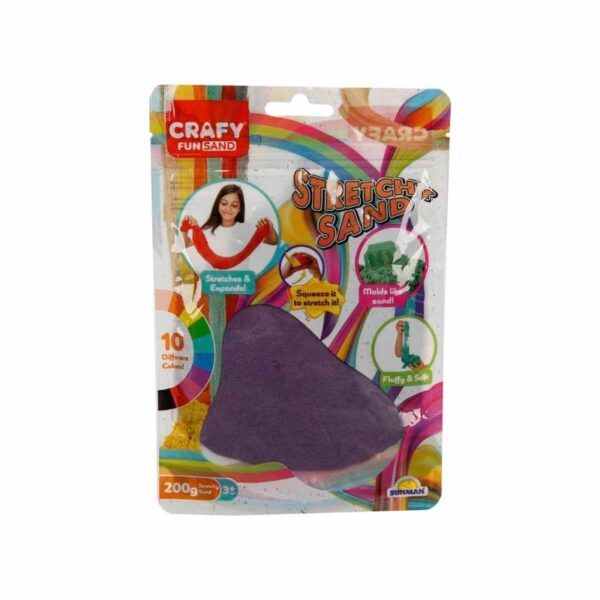 Crafy Strech Кинетички песок виолетов 200 гр.