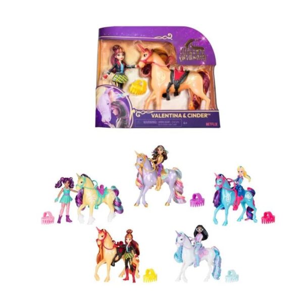 Unicorn Academy, мини кукла и сет со коњче