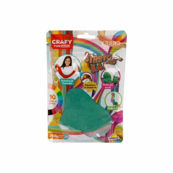 Crafy Strech Кинетички песок зелен 200 гр.