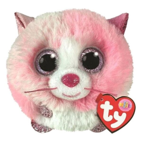 Ty Puffies Tia - Pink Cat