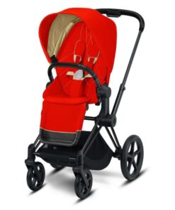 Priam Frame Matt Black +  Lux Seat Autumn Gold