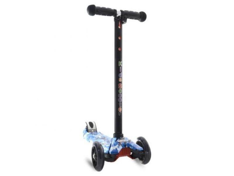 Тротинет шарен син